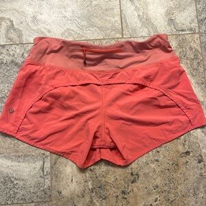 Lululemon Pink running shorts 4 inches size 6